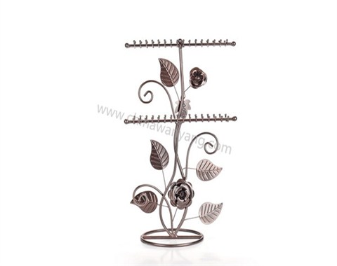双层项链手镯展示架玫瑰花造型厂家直销